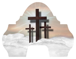 DARAY-L-106-BZ Three Crosses (Clouds) Bronze